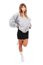 CREWNECK – HEATHERED GREY