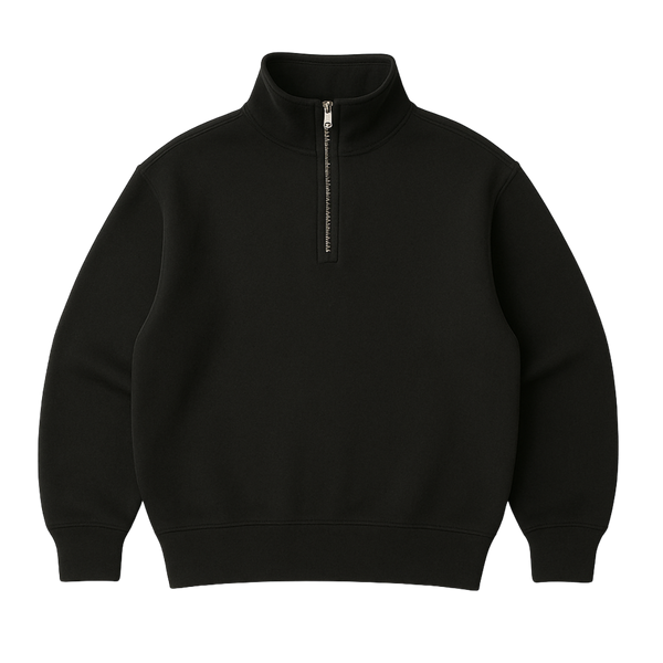 QUARTER ZIP – BLACK