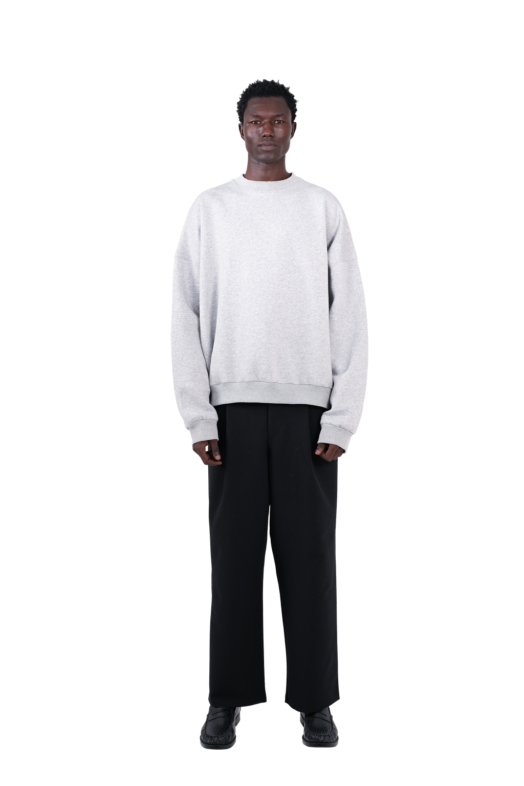 CREWNECK – HEATHERED GREY