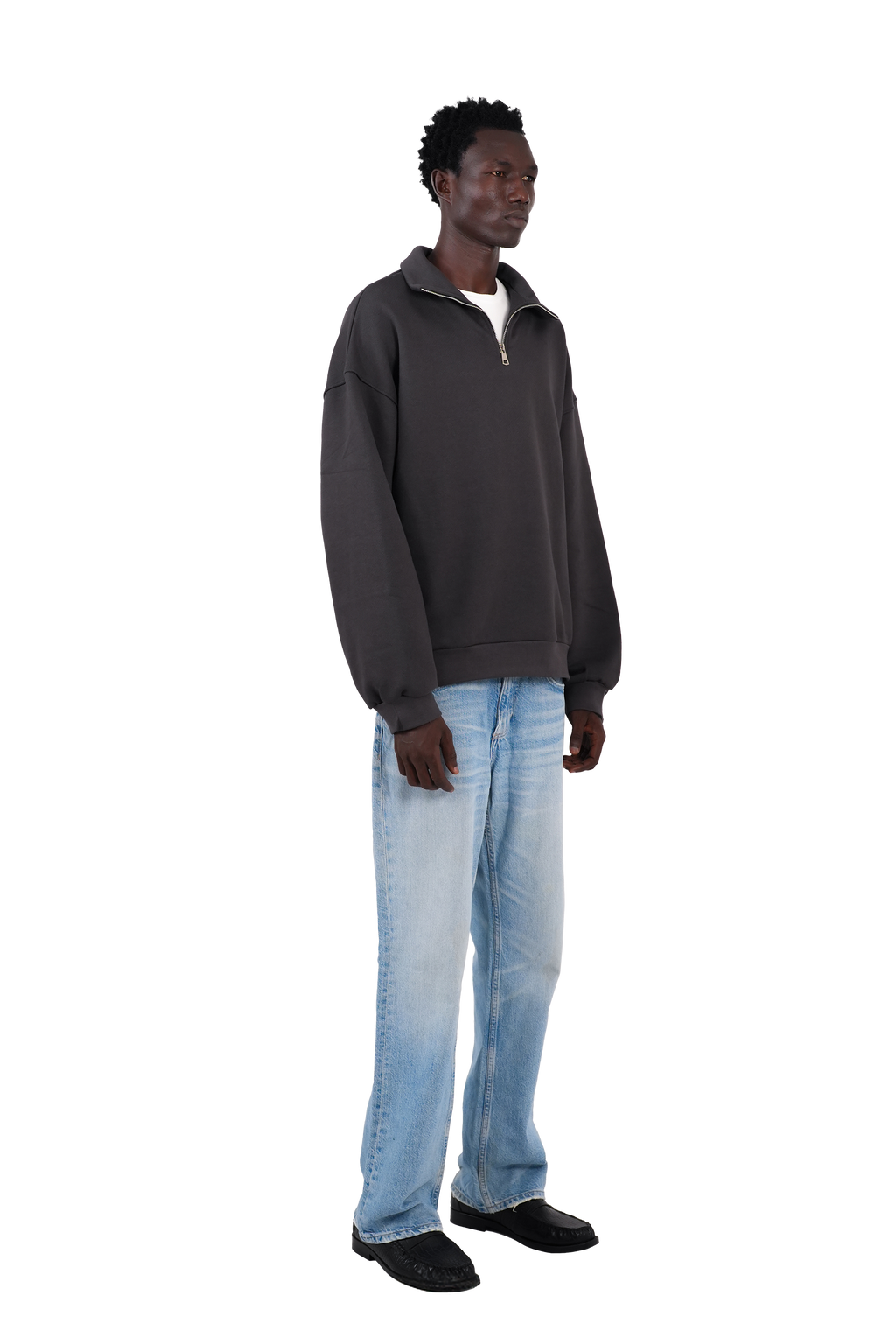 QUARTER ZIP – DARK GREY