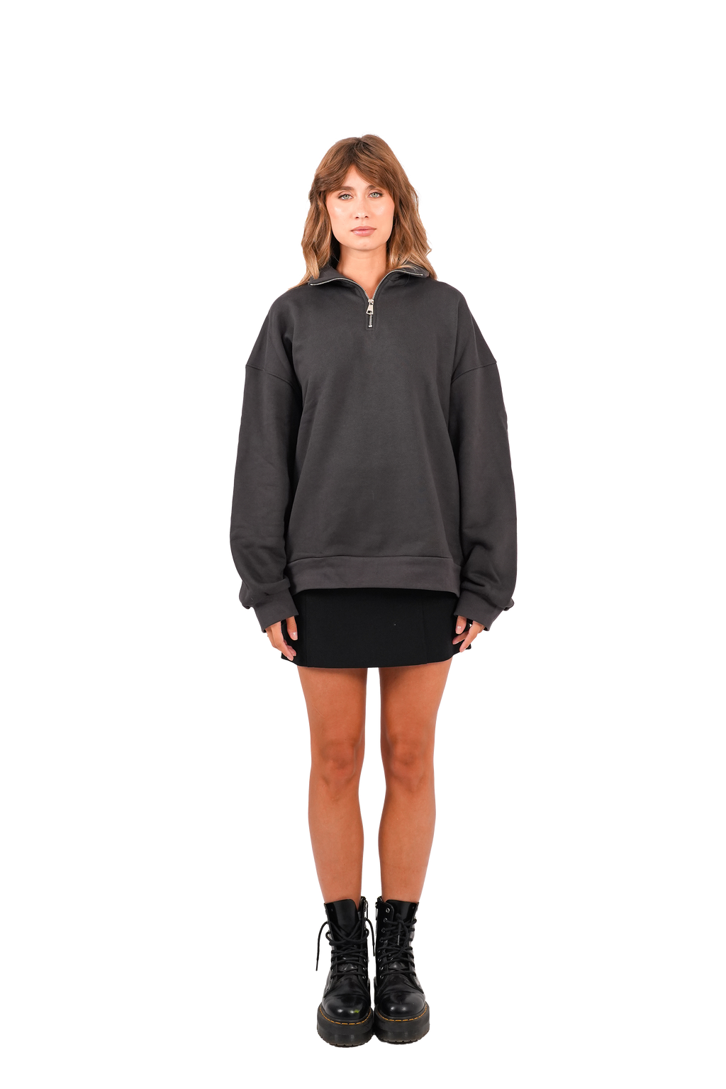 QUARTER ZIP – DARK GREY