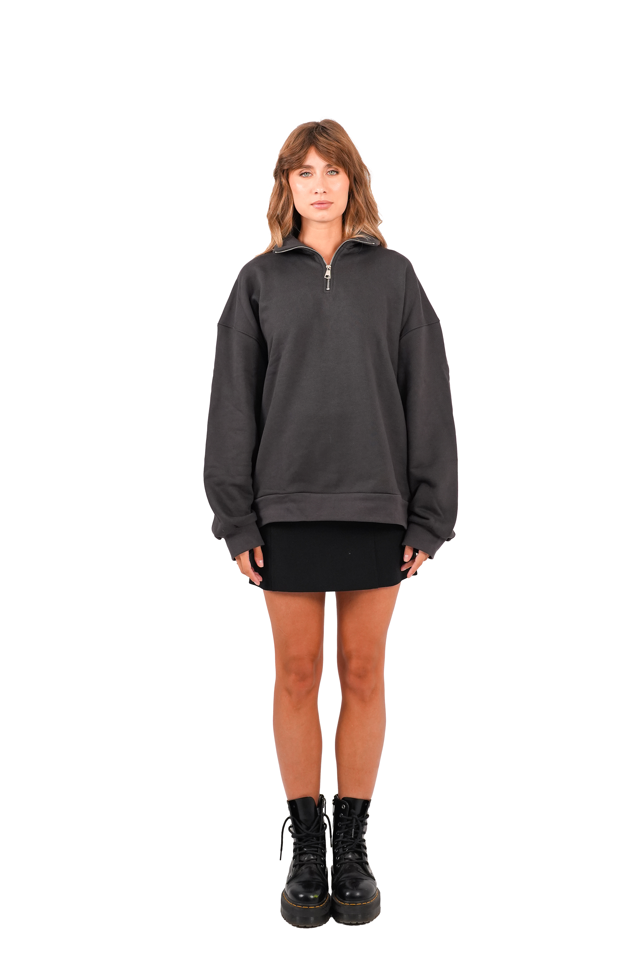 QUARTER ZIP – DARK GREY