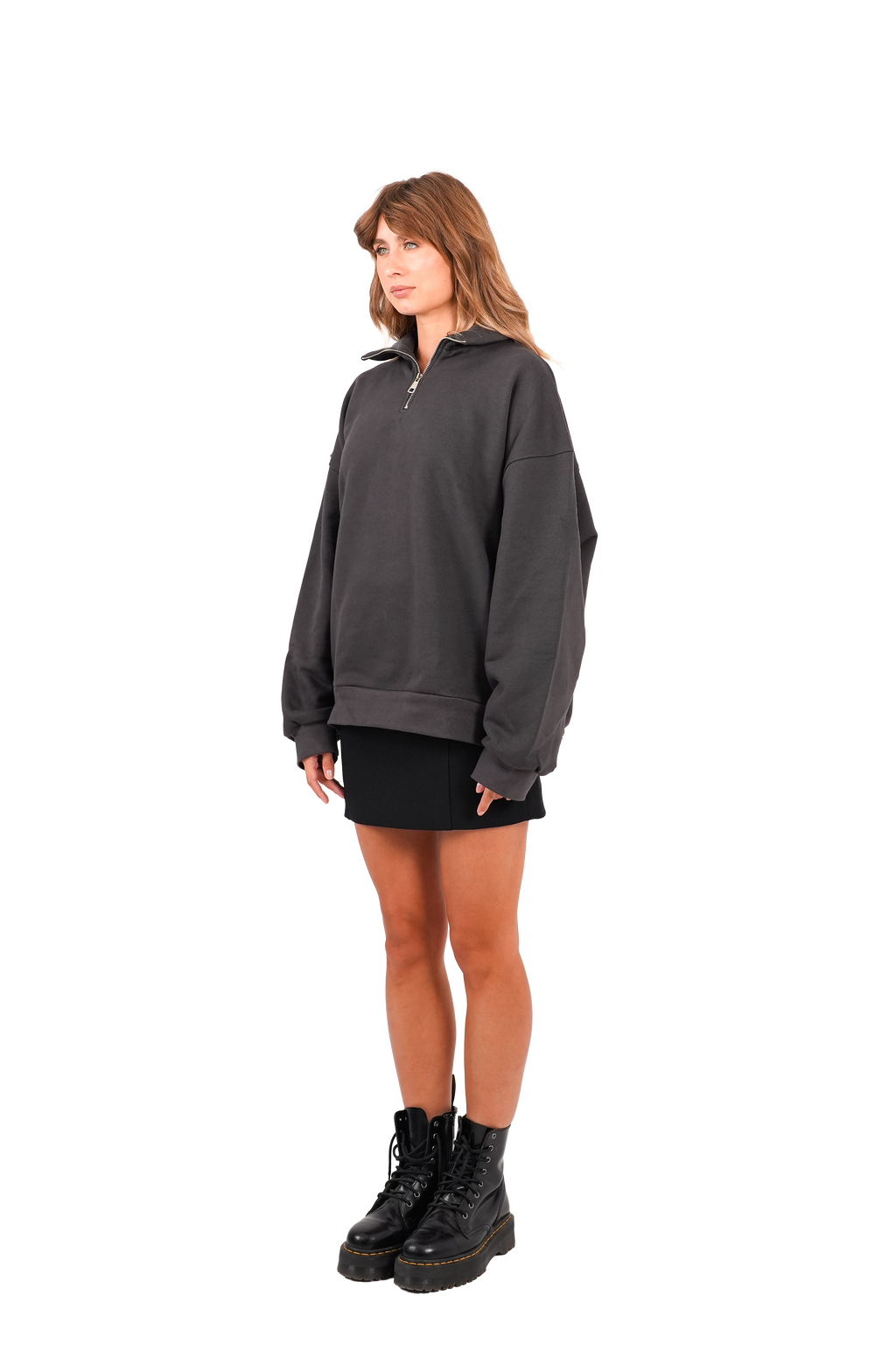 QUARTER ZIP – DARK GREY