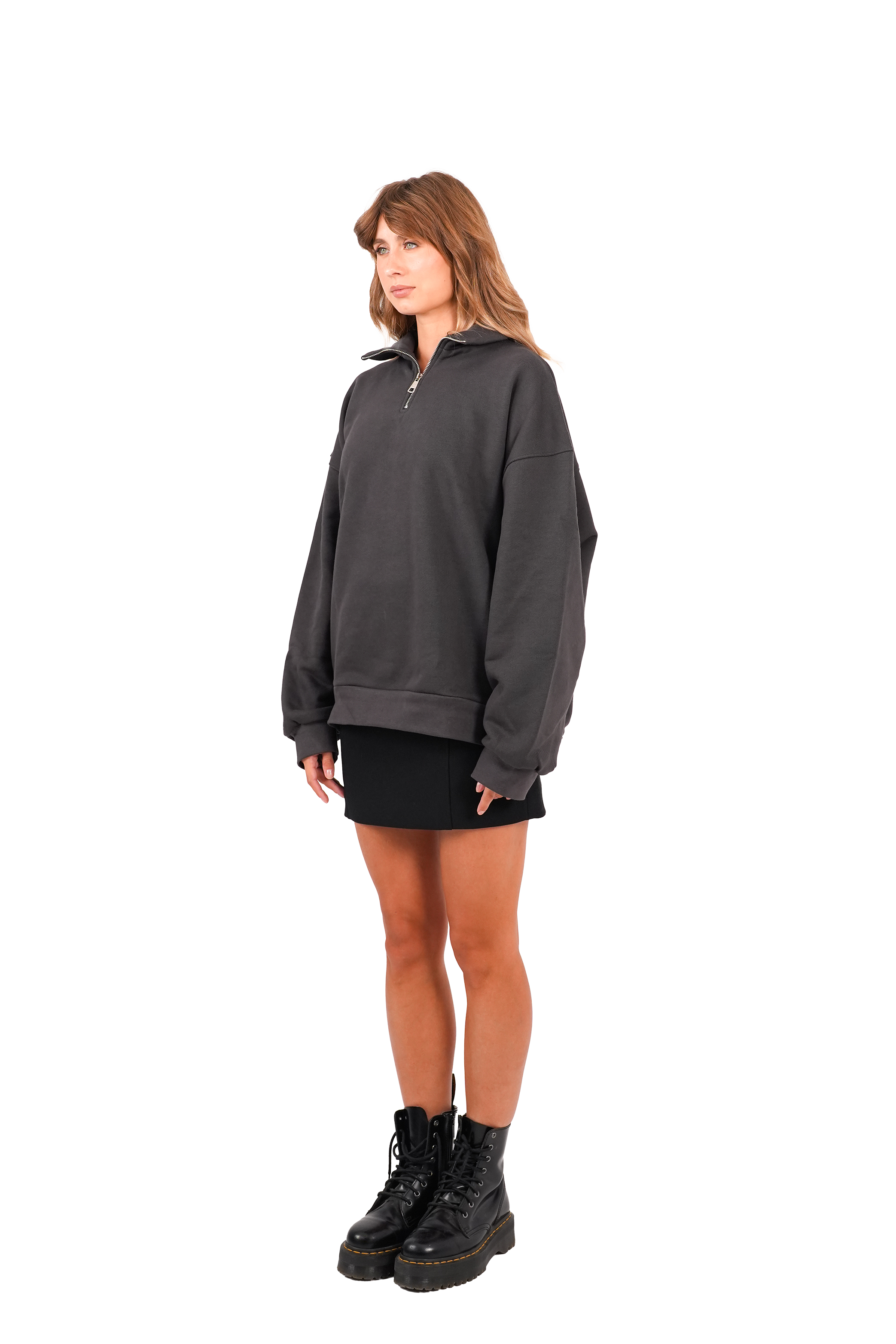 QUARTER ZIP – DARK GREY