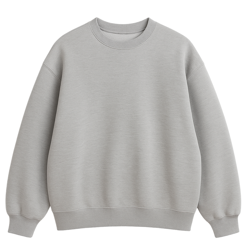CREWNECK – HEATHERED GREY