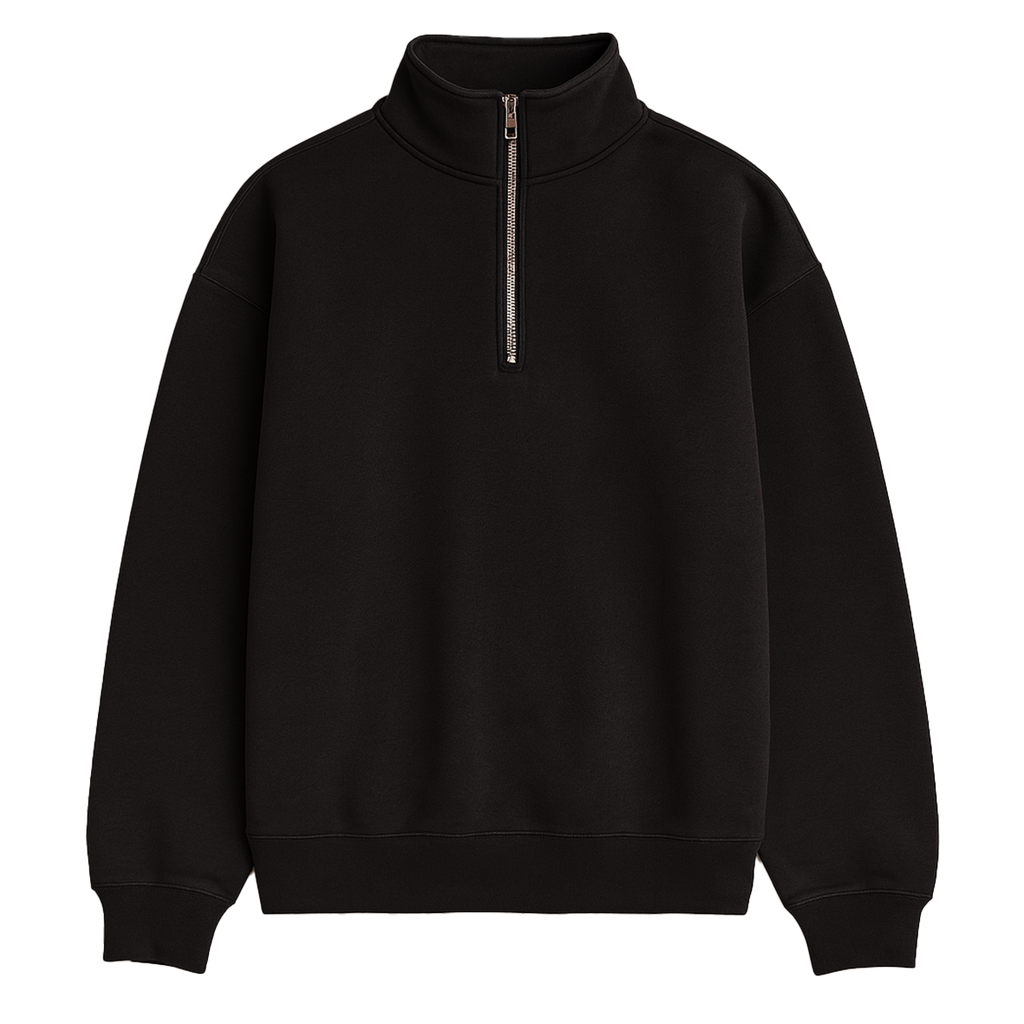 QUARTER ZIP – BLACK