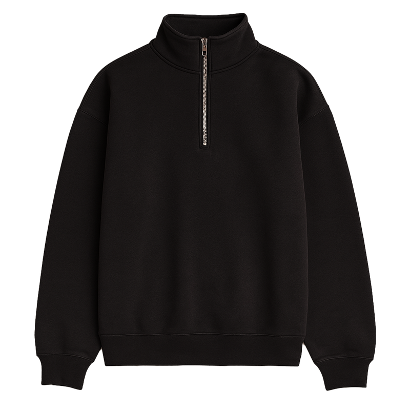 QUARTER ZIP – BLACK